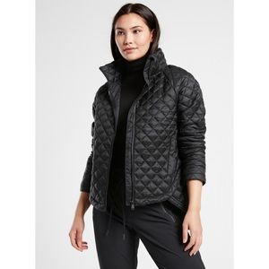 Athleta Black Quilted Puffer Jacket